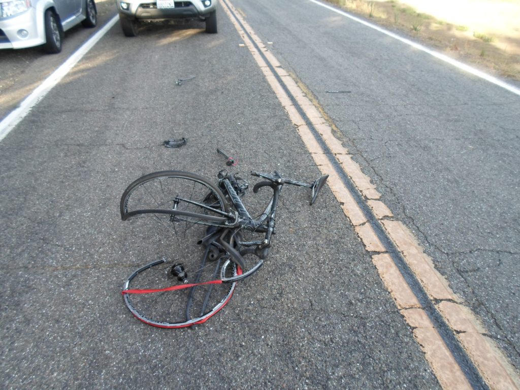 The bicycle of one of Houston's victims.