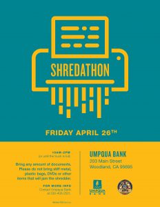 Image is a flyer with details about the shred event.