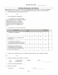 Victim Services Satisfaction Survey in Spanish PDF Image