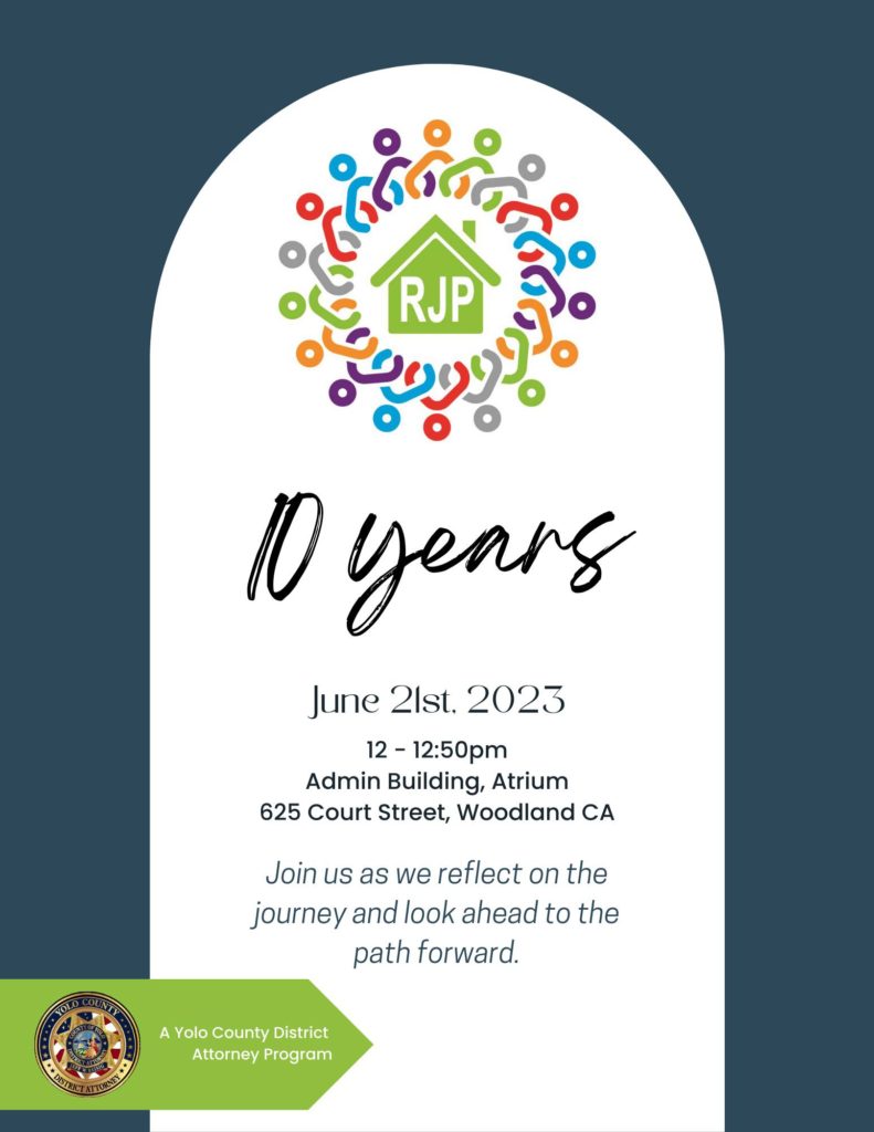 Image depicts the flyer announcing the RJP celebration on 6-21-23 at noon.