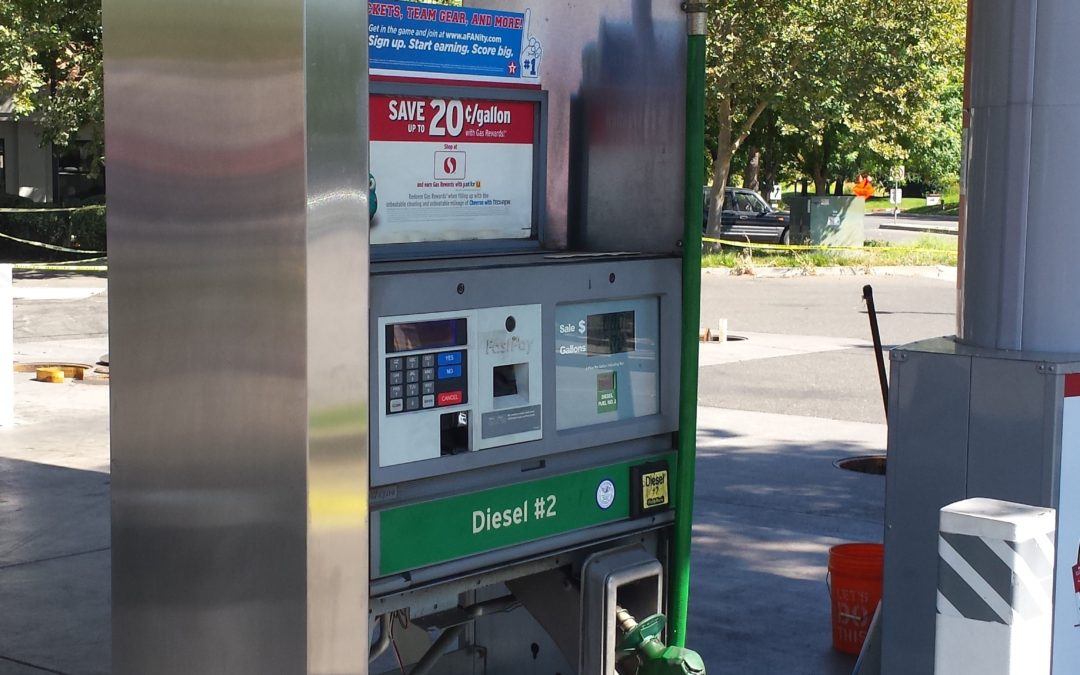 Image depicts one of the gas pump during investigation in Yolo County.
