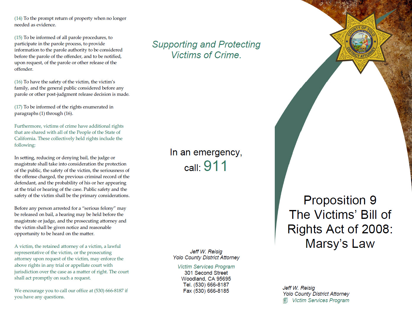 Marsy's Law Brochure Image